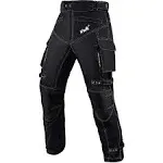 HWK Dual Sport Motorcycle Pants for Men with Water Resistant Cordura Textile Fabric & Impact Protection Armor