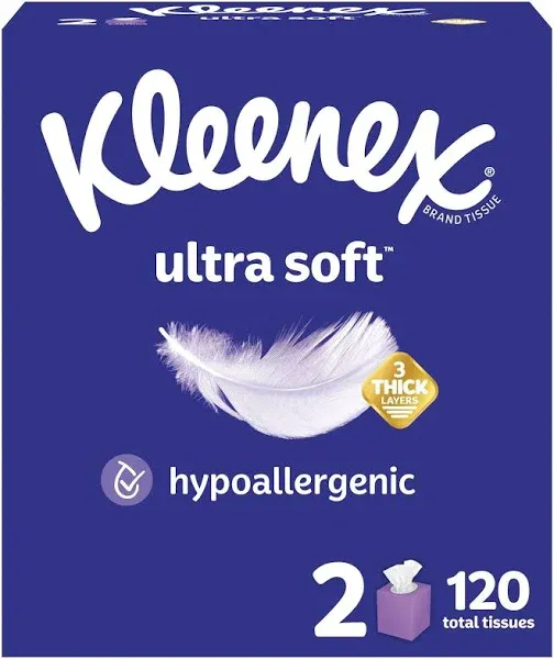 Kleenex Expressions Facial Tissues, 75 Tissues per Cube Box