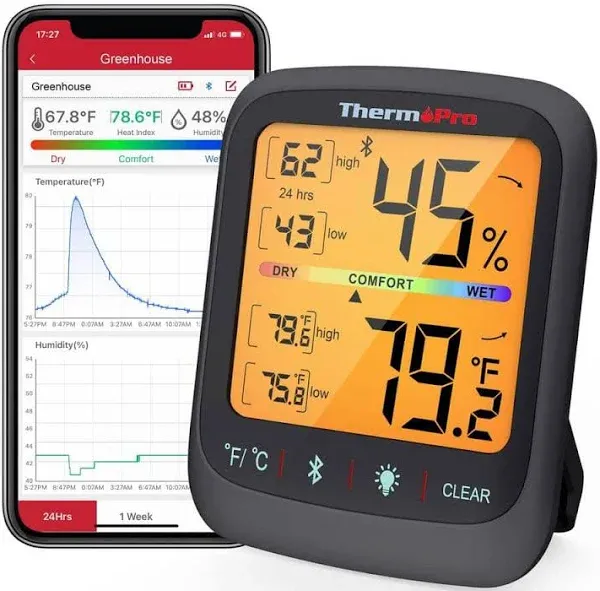 Therm Pro Bluetooth Indoor Temperature &amp; Humidity Monitor - TP359W