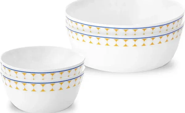 Corelle MilkGlass Adorable Hearts 4-Piece Bowl Set