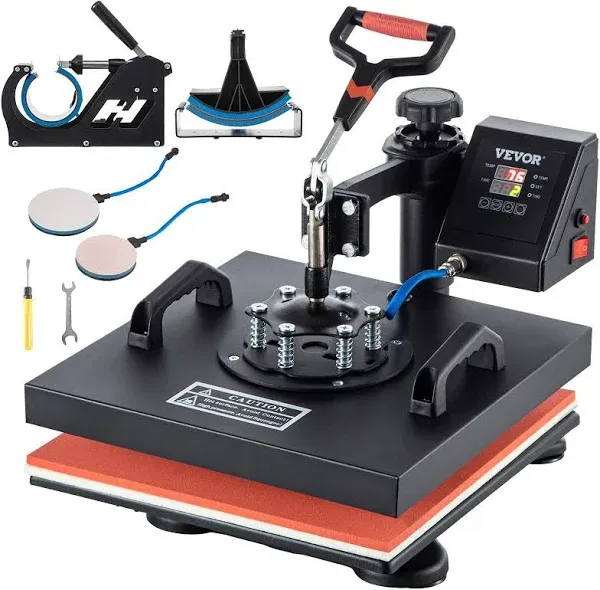 5 In 1 Heat Press 15&quot; X 15&quot; Digital Clamshell Sublimation For Diy Mug Cap Plate - Buy 12&quot;x15&quot; Digital Transfer\r5 In 1 Heat Press\ryiwu Factory Product on Alibaba.com