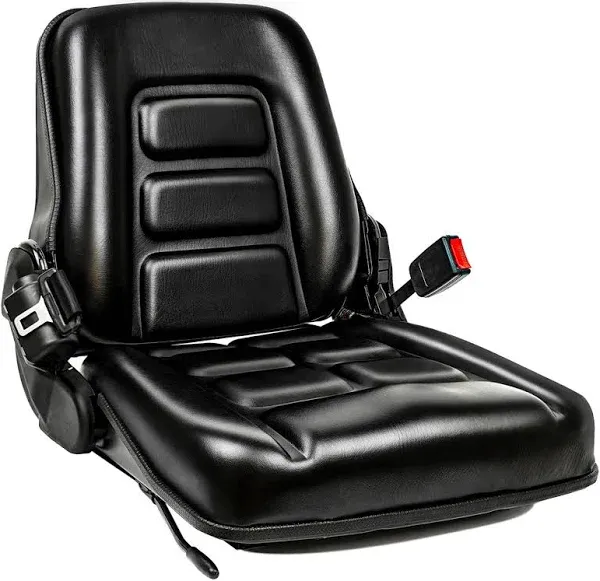 Universal Forklift Seat with Adjustable Back,Safety Belt and Operator Position S