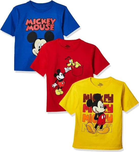 Disney Boys' Mickey Mouse 3-Pack T-Shirts