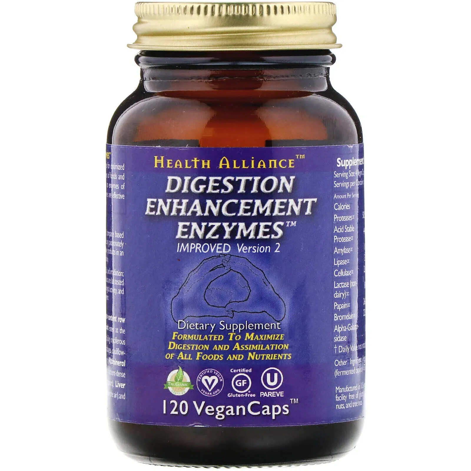 HealthForce Digestion Enhancement Enzymes (120 Caps)