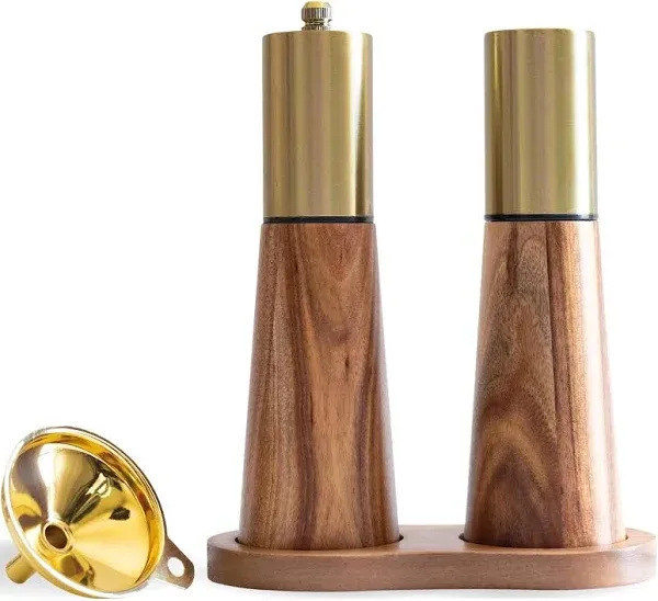 KOCHIRAKOSO Gold Salt and Pepper Grinder Mill Set