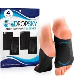 Arch Support Brace for Flat Feet with Gel Pad Inside - 4 Pieces - Plantar Fascii