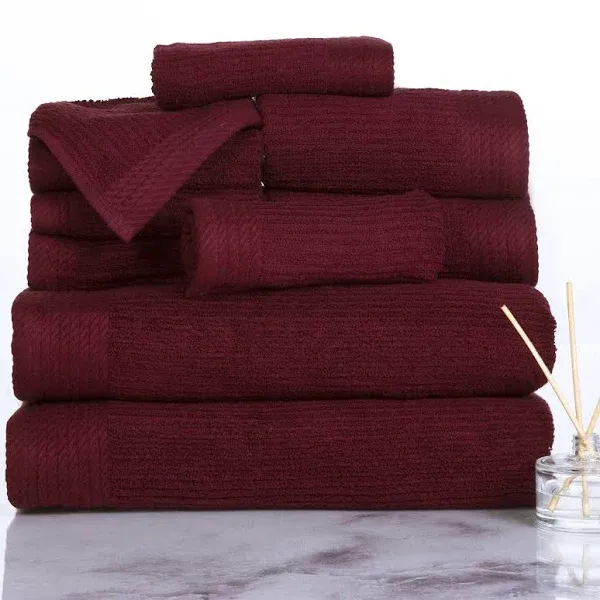 Lavish Home Ribbed Bath Towel Set