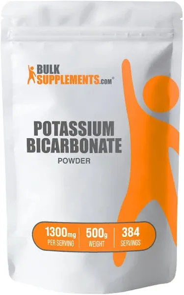 BulkSupplements.com Potassium Bicarbonate Powder - Potassium Supplement Powder, Potassium Bicarbonate Food Grade - 1300mg per Serving (500mg Potassium), 5kg (11 lbs) (Pack of 5)