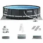 Intex 16 Foot x 48 Inch Ultra Xtr Frame Above Ground Swimming Pool Set with Pump