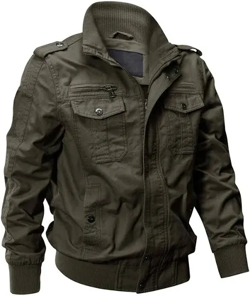 Hot Tactical Mens Cargo Jacket Cotton Coat Winter Casual Work Bomber Jacket