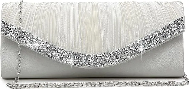 Dasein Clutch Purses for Women Evening Bags Formal Clutches with Rhinestones for Wedding Party Prom Dressy Purse