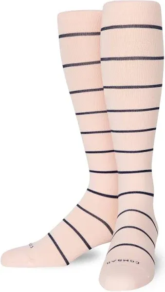 Com Rad Charcoal Striped Compression Socks Unisex Adult Size Large 10-13 NEW