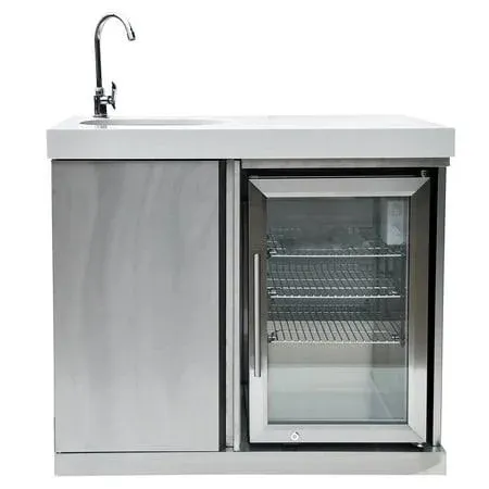 Mont Alpi MASF-SS 20&quot; Stainless Steel Module Sink and Outdoor Fridge