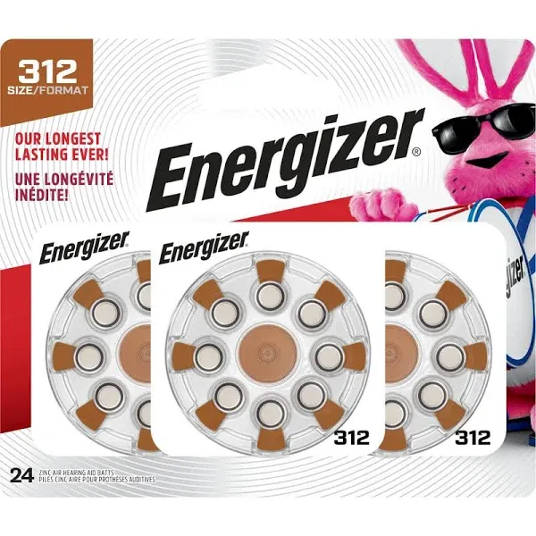 Energizer 312 Hearing Aid Batteries