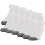 Gildan Men's Half Cushion Terry Foot Bed Low Cut Socks, 12-Pack, Size: Shoe Size: 6-12, White