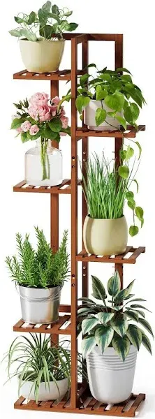 Rossny 6 Tier 7 Potted Bamboo Plant Stand