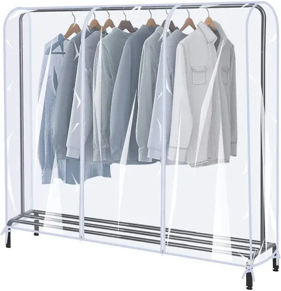 SIWUTIAO 4FT Transparent Peva Garment Rack Cover