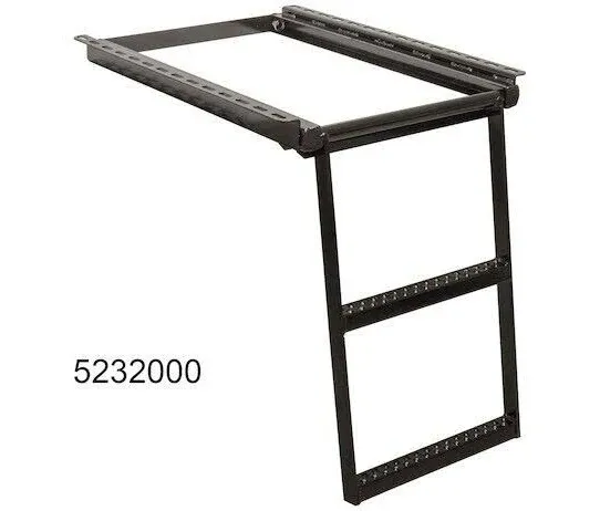 Buyers Products 5232000 Black 2-Rung Retractable Truck Step