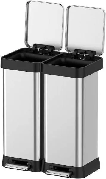 13 Gallon Dual Trash and Recycling Bin