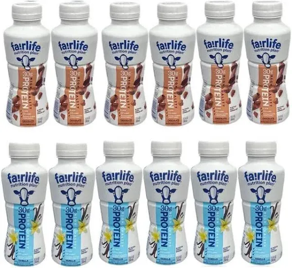 Fairlife Nutrition Plan High Protein Shake Variety Pack- 11.5 Fl Oz 12 Pack 6...