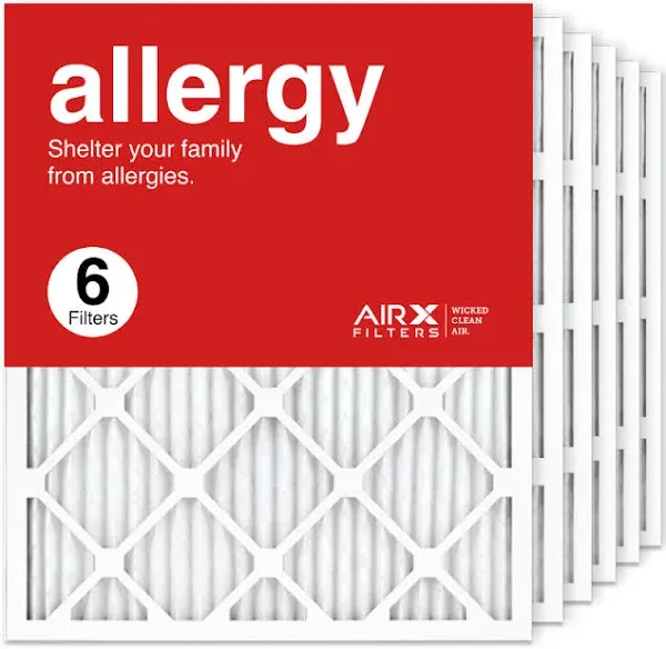 AIRx Filters Allergy 20x25x1 Air Filter MERV 11 Pleated Furnace Filter HVAC A...