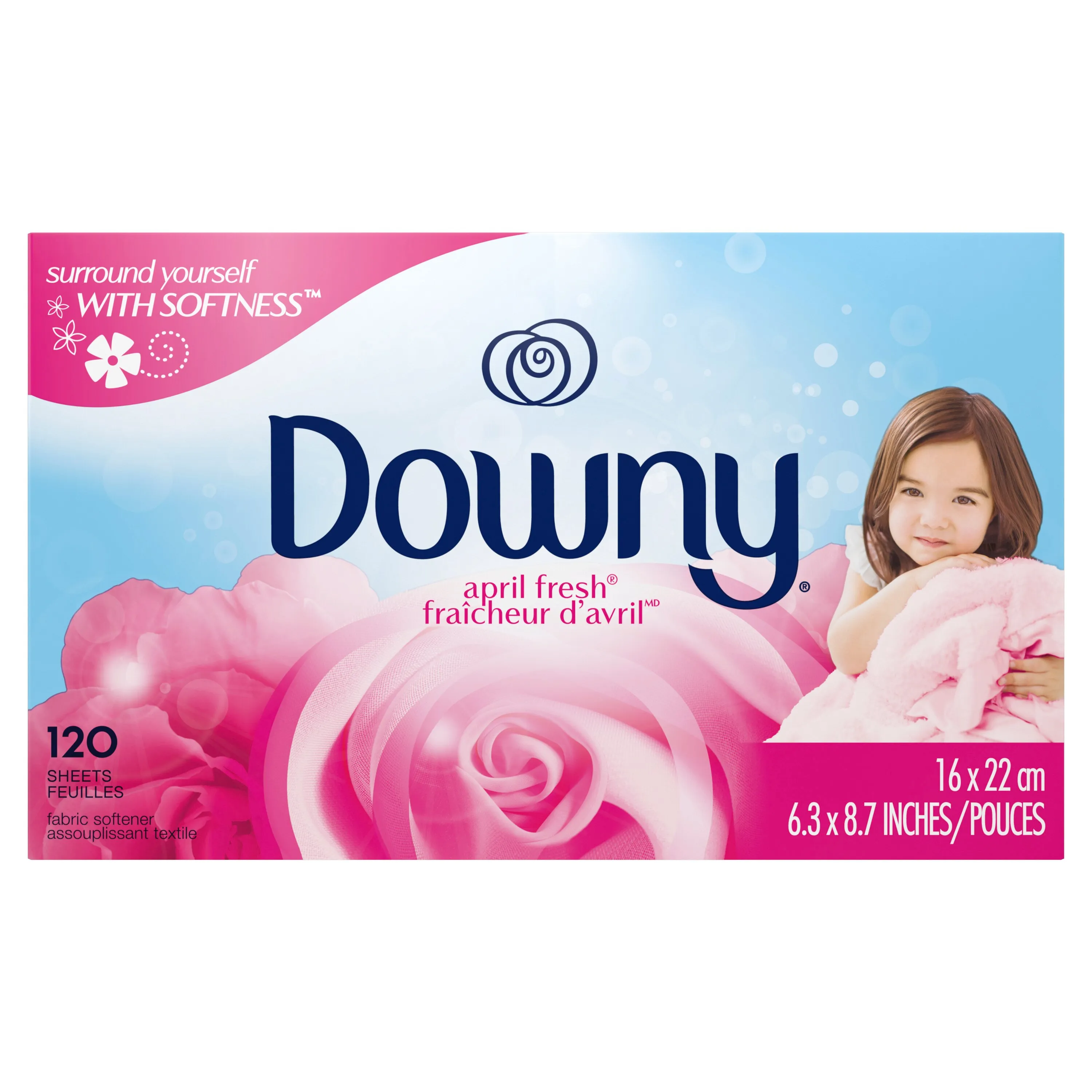 Downy Fabric Softener Dryer Sheets, April Fresh, 120 ct