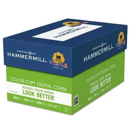 2x Hammermill Premium Color Copy Cover Paper 100lb-250 Sheets 8.5&#034; x 11&#034; Lot