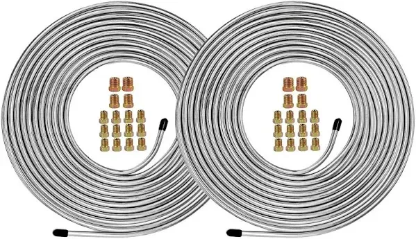 25 Ft. of 1/4 Brake Line Tubing Kit Flexible Zinc-Coated Steel Tube Roll 25 Ft