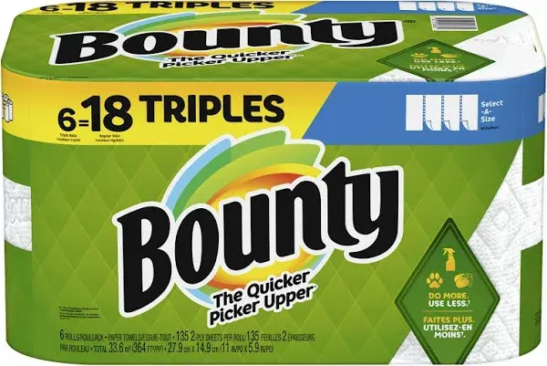 Bounty Paper Towels Select A Size