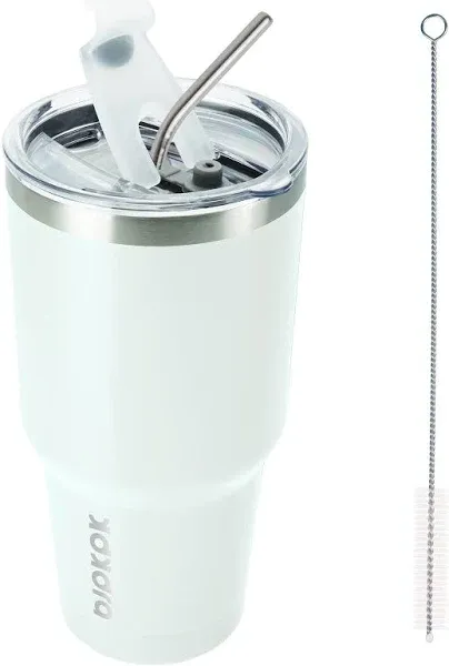 BJPKPK Stainless Steel Insulated Tumbler with Lid and Straw Coffee Tumblers