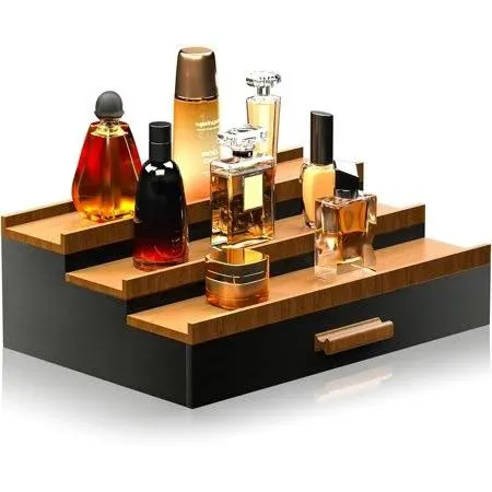 Wooden Cologne Organizer with Drawer, Storage, Perfume Organization, Storage, Display Risers, Great