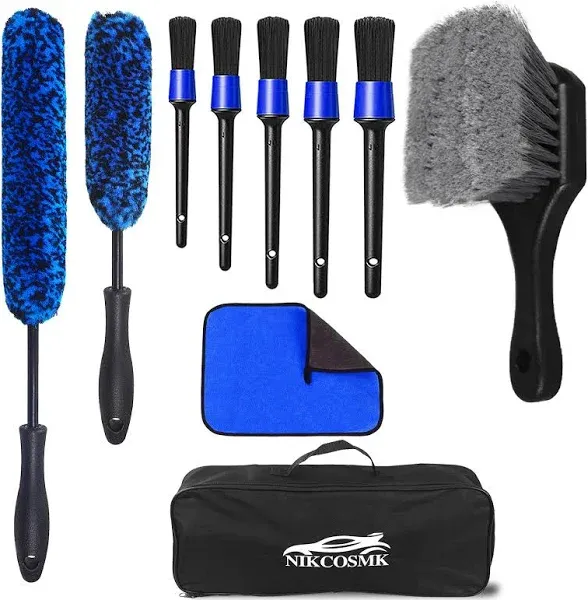 NIKCOSMK 10Pcs Wheel Brush Kit