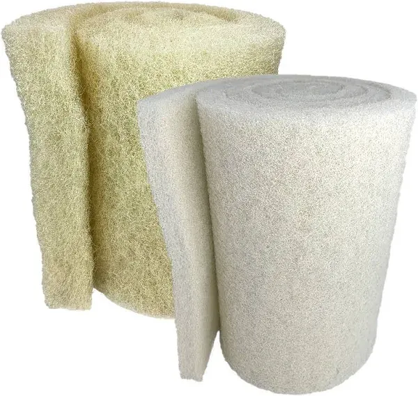 Cream Coarse Pond Filter Pad 2 Inch Thick Bulk Roll Water Garden Filter Pond Med