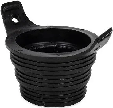 Camco Flexible 3-in-1 Sewer Adapter Hose Seal -Flexible Fitting That Makes Connection to a Sewer Inlet Simple and Less Hands On! (39318), Black