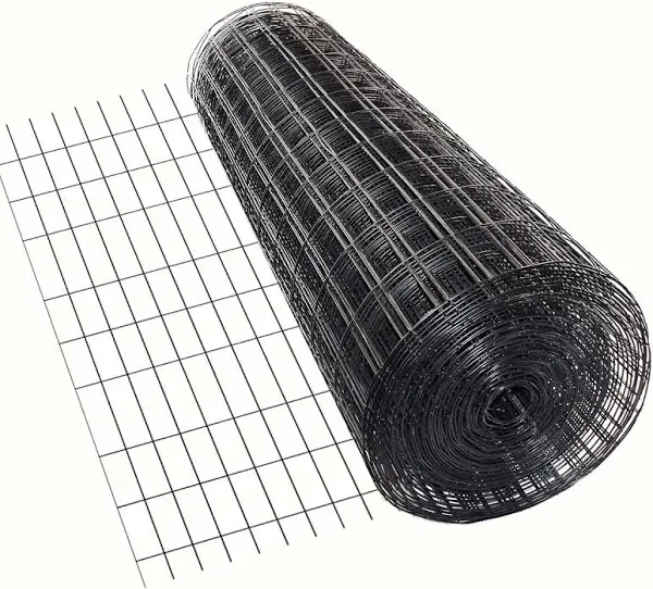 4' x 100' Welded Wire Fence-14 Ga. Galvanized Steel Core; 12 Ga After Black PVC-Coating, 1" x 3" Mesh | DeerBusters.com