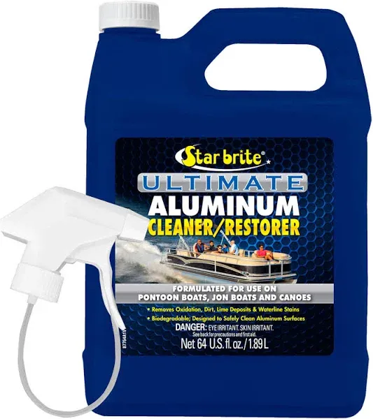 STAR BRITE Ultimate Aluminum Cleaner &amp; Restorer - Aluminum Boat Cleaner - Perfec