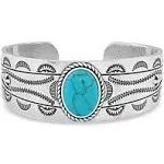 Montana Silversmiths Women's Western Lifestyle Inspired Bracelet (Into the Blue Turquoise Cuff)