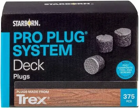 Pro Plug System Trex Lava Rock Plugs - 375 Plugs for 100sq ft of Decking