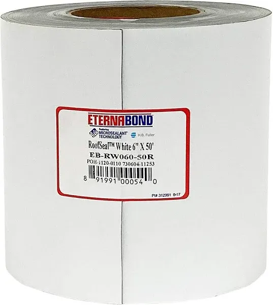 EternaBond RoofSeal White 6&#034; x50&#039; MicroSealant UV Stable RV Roof Seal Repair ...