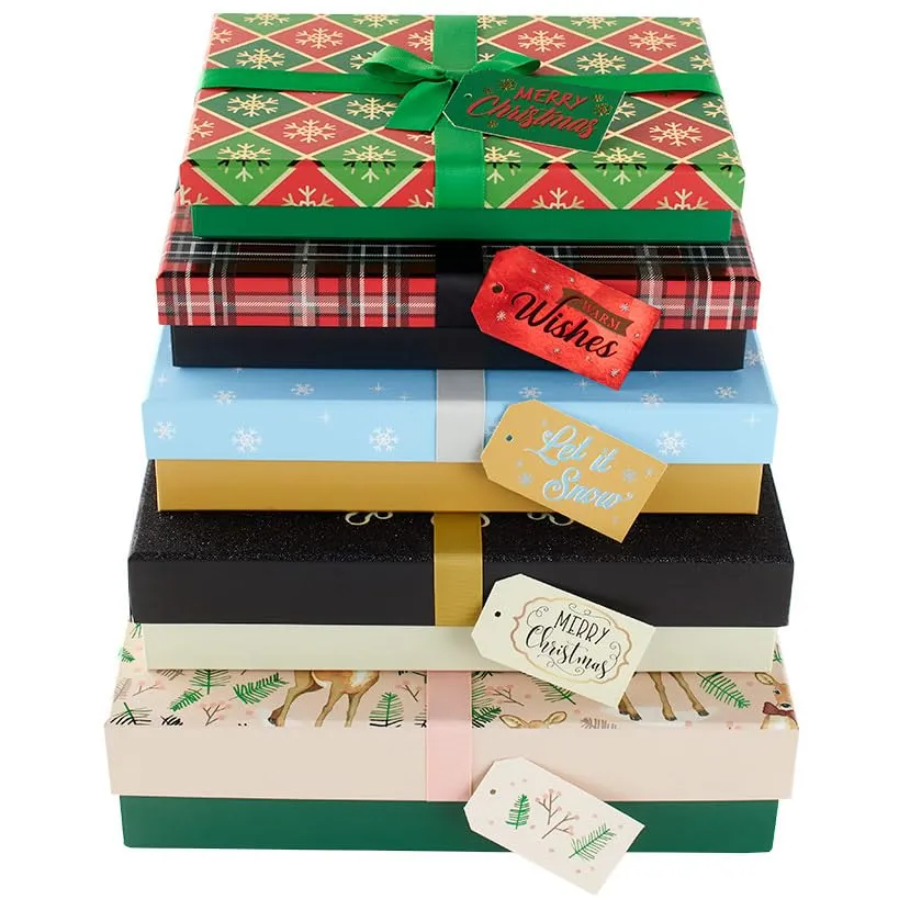 LTD Commodities Lakeside Collection Set of 5 Nested Holiday Gift Boxes