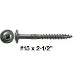 #15 x 2-1/2&#034; Construction Lag Screw Stainless Steel T-30 Torx/Star Drive Heav...