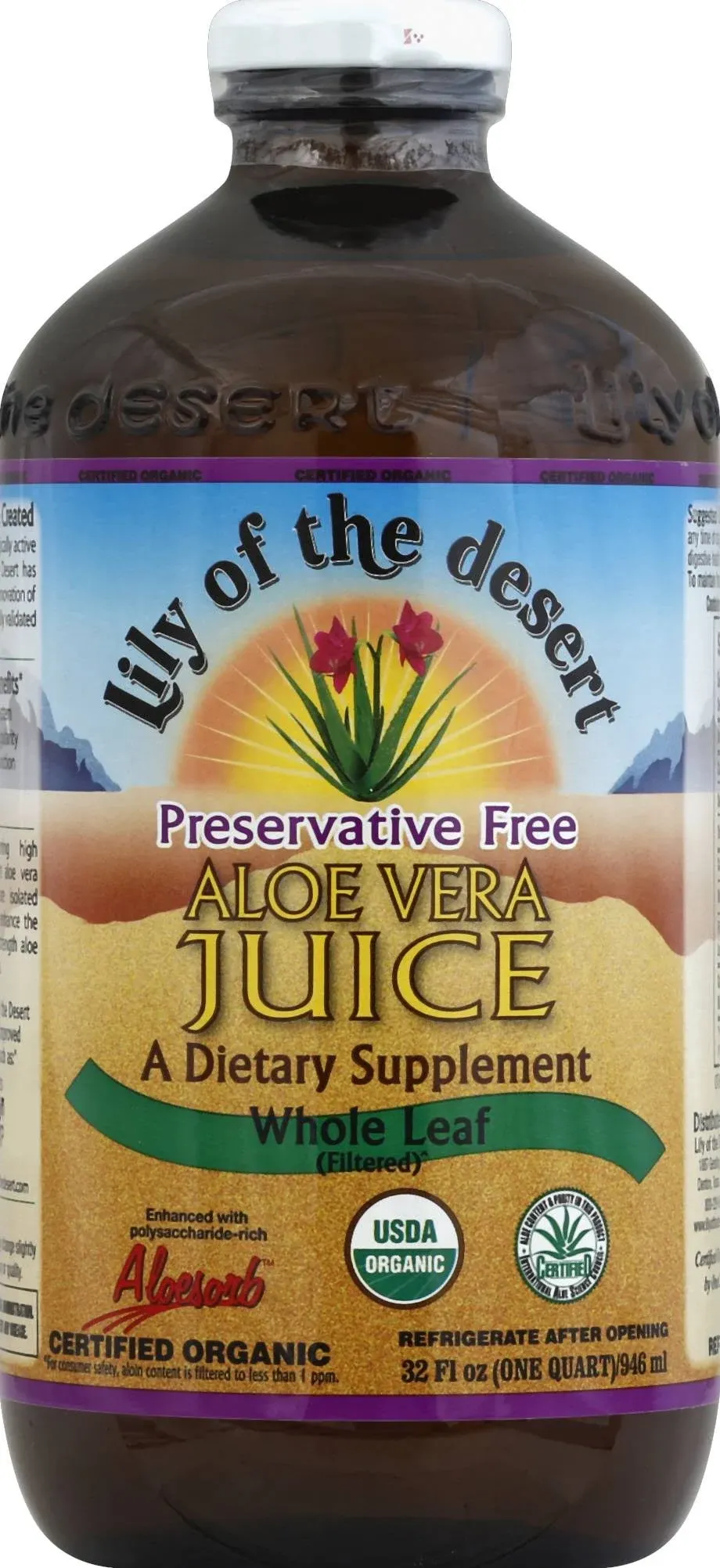 Lily of The Desert - Aloe Vera Juice - Whole Leaf - 32 Fl oz