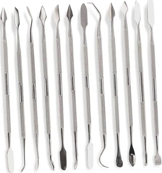 Premium Wax Carving Tools Set – 12 Pcs Stainless Steel Clay &amp; Wax Sculpting Tool