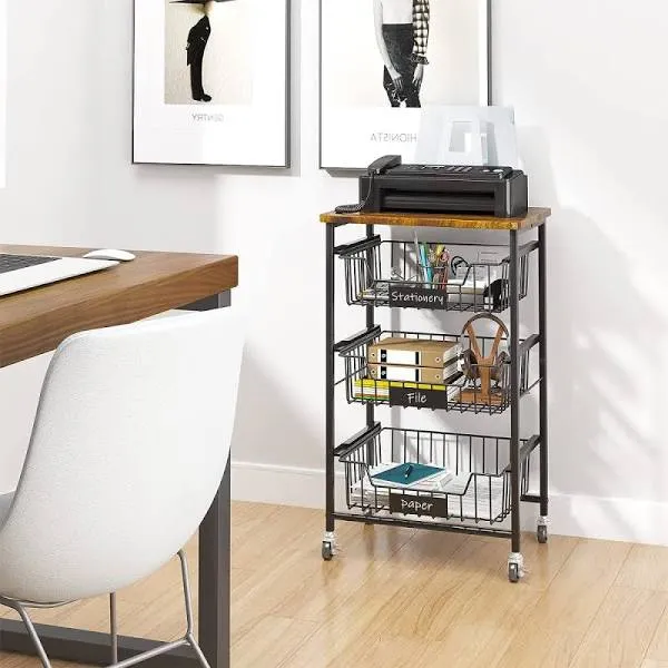 XYZLVSI 4-Tier Kitchen Storage Cart