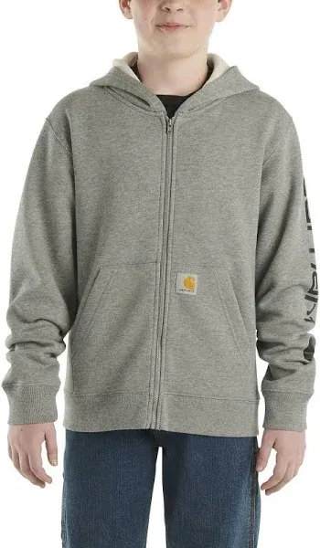 Carhartt Boys' Long-Sleeve Full-Zip Hooded Sweatshirt Hoodie