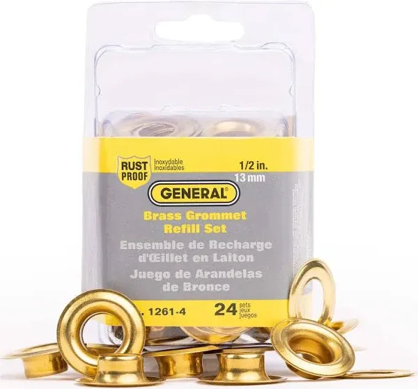 General Tools 1261-4 1/2-Inch Grommet Refill, 24 Sets