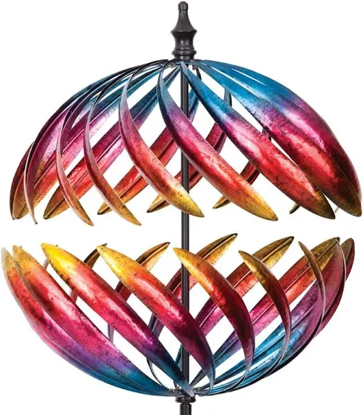 Colorful Metallic Two-Way Kinetic Wind Spinner Stake Garden Yard Art Decor 67"H  | eBay