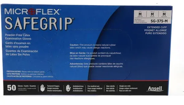 Microflex SafeGrip Latex Gloves