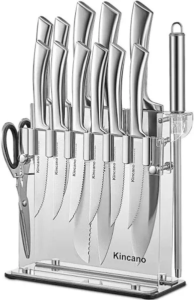 kincano 14 Pcs High Carbon Stainless Steel Super Sharp Kitchen Knife Set