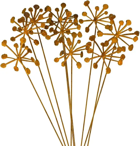 Rusty Metal Flowers Arrangement 9-Piece Set